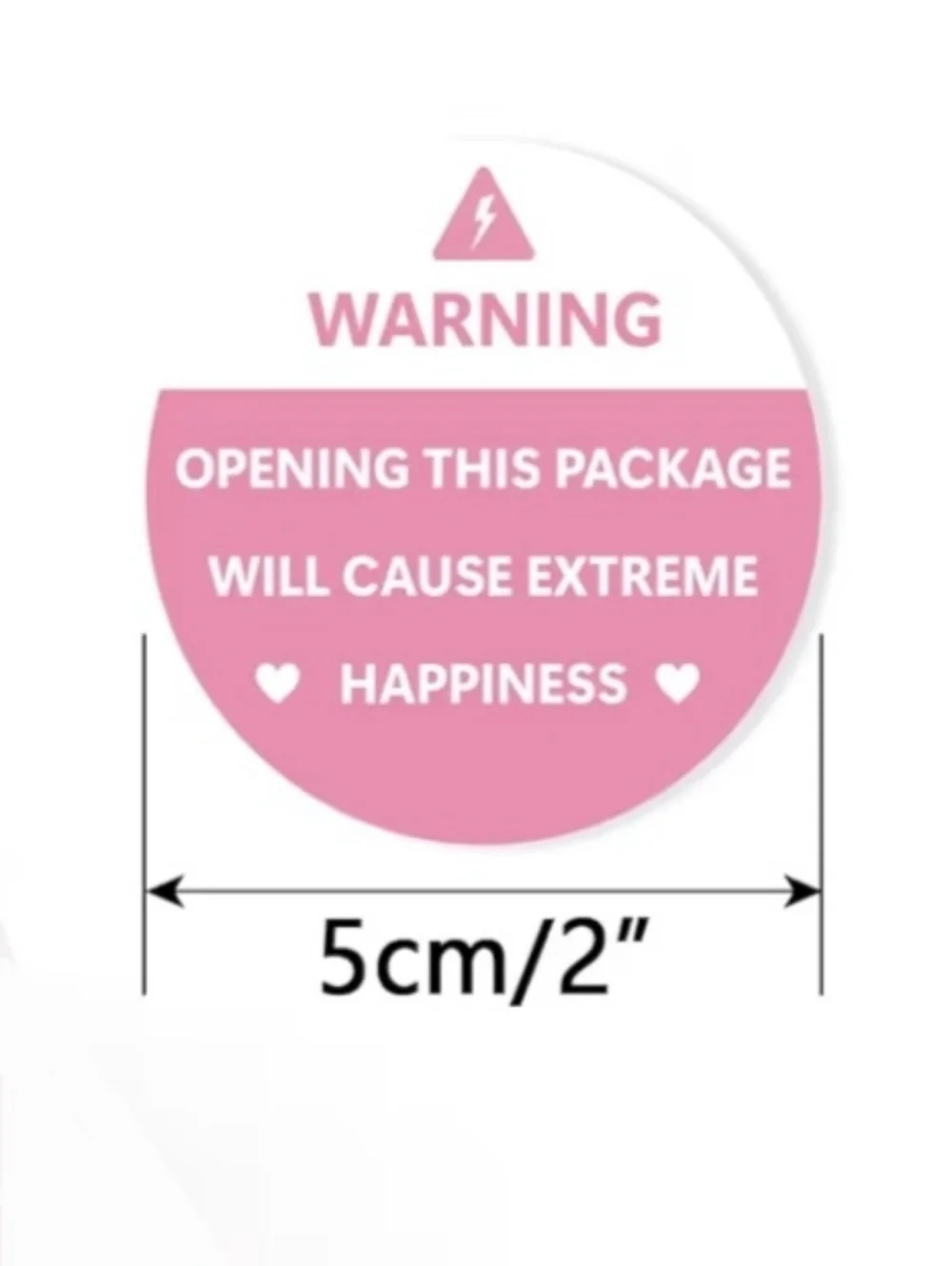Pink 2 Inch Round Shipping Stickers 50 Count - Picture 2 of 4